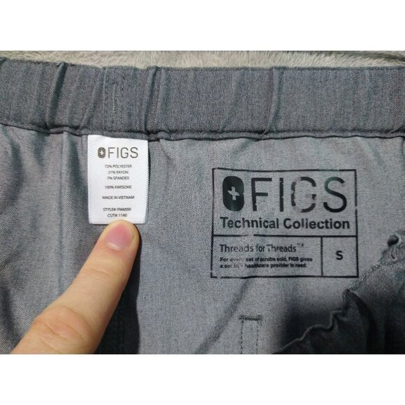 FIGS Technical Collection Pants Mens Small Gray Basic Scub Elastic Waist Bottom - Picture 7 of 9